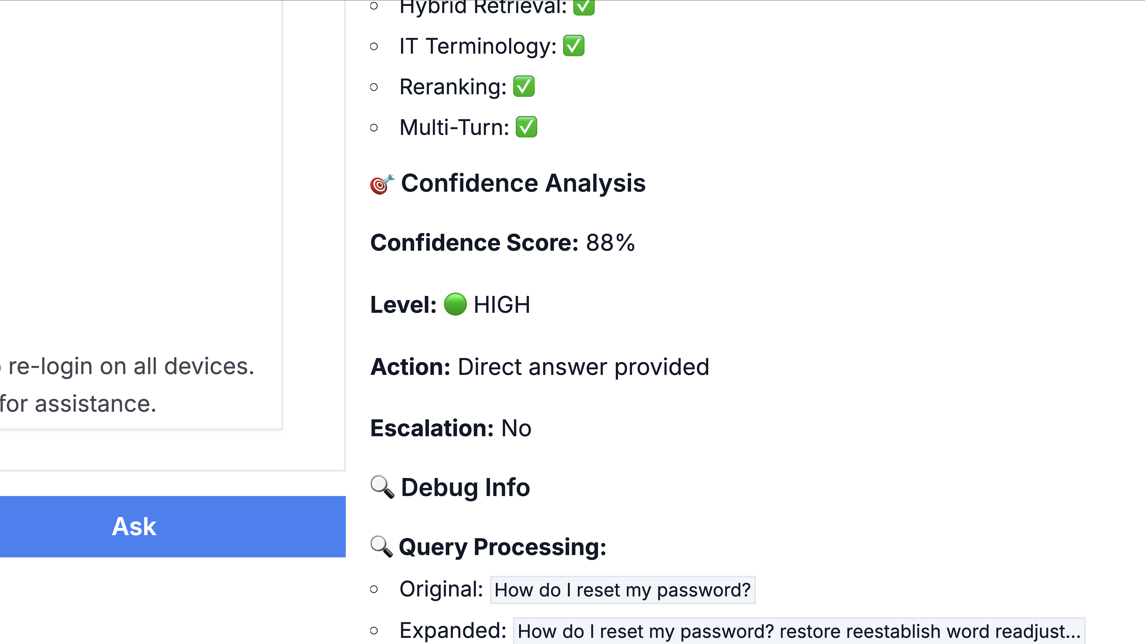 Confidence Scoring Display