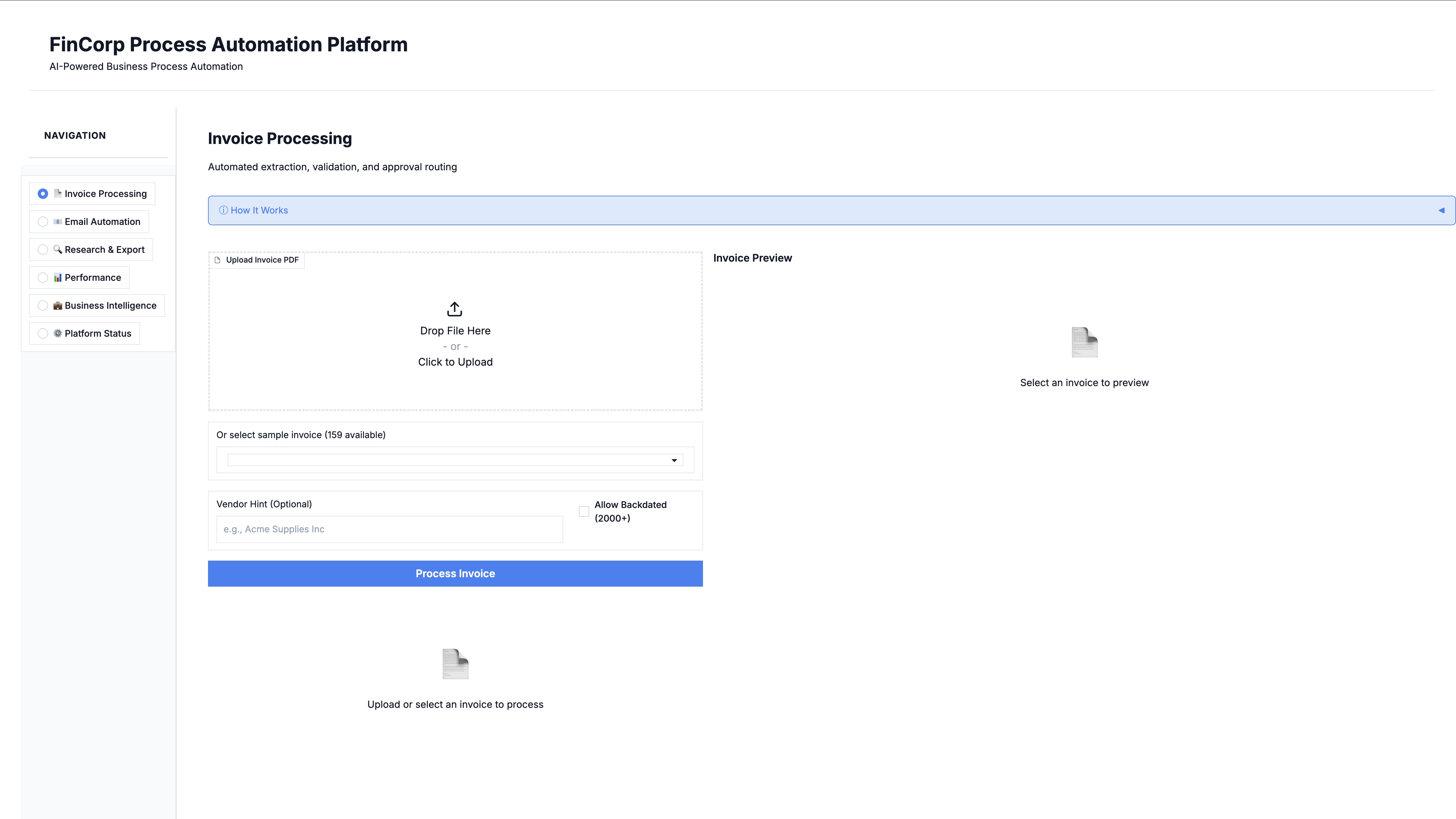 Finance Automation Dashboard